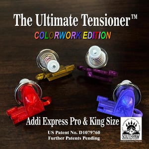 The Ultimate Tensioner™ Colorwork Edition for addiExpress Professional & addi Express Kingsize knitting machines.