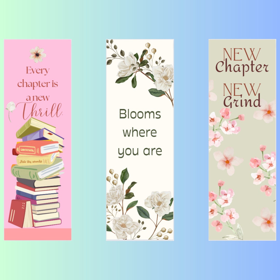 15 Simple and Beautiful Printable Bookmarks Designs for Book - Etsy