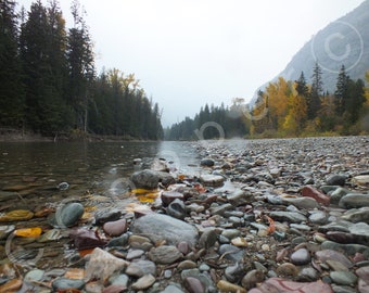 Rain on the Rocks in Glacier National Park