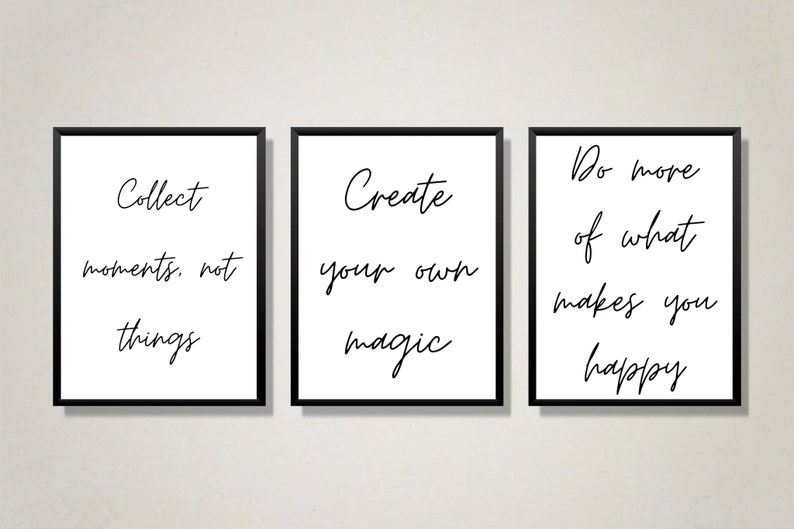 Inspirational Wall Art Office Decor Quotes About Life Gallery Wall Set