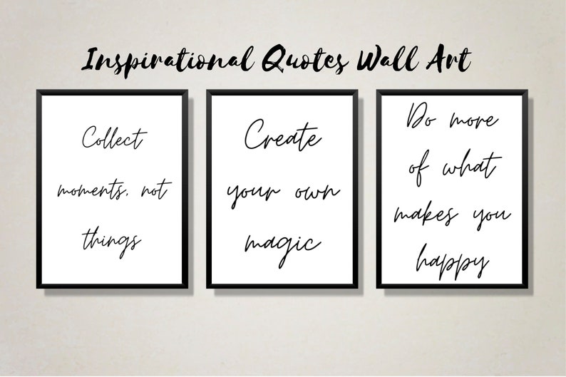 Inspirational Wall Art Office Decor Quotes About Life Gallery Wall Set of 15 Prints Art Print