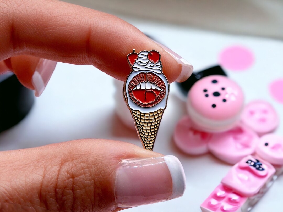 Brooch Pin's Ice Cream Mouth Sticking Out Tongue - Etsy