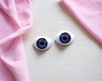 Earring with Blue Eye - Realistic Sculpture Strange Scary Cute - Eyeball - OOAK - Creepy Eye - Evil Eye