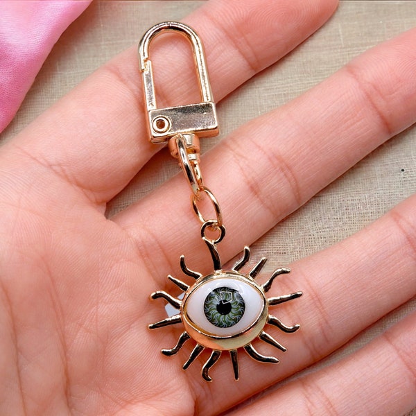 Bijoux de sac - Porte Clé avec oeil - Sculpture réaliste Etrange Effrayant Mignon - Globe oculaire - OOAK - Creepy Eye - Mauvais Oeil