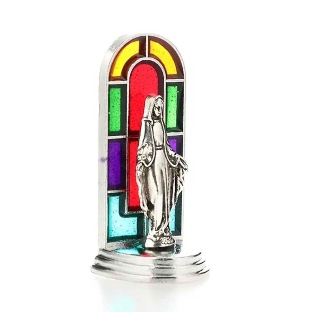 Blessed Holy Virgin Mother Mary Miniature Bible Figure Mini Statue Jesus Christ Religion