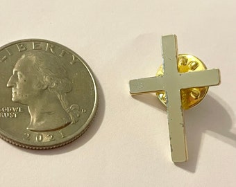 Vintage Holy Cross Tie/Lapel Pin NICE church Jesus God Jewelry
