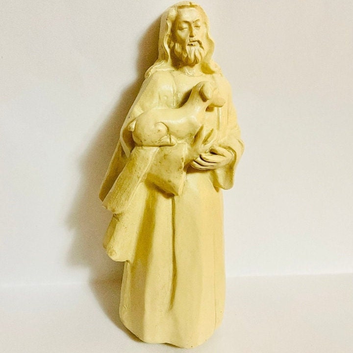 Jesus Holding a Lamb Miniature Bible Figure Mini Resin Spiritual Christ Statue Religion Etsy