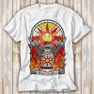 Louvado seja o sol cartão de tarô graças a deus jogos on-line dark souls gamer t camisa melhor vendedor filme engraçado presente música meme topo t 3983
