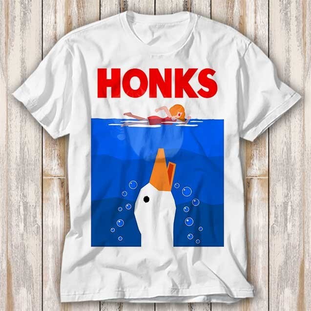 Honk Honk Jaws Honks Funny Goose Duck T Shirt Best Seller Funny Movie Gift Music Meme Top Tee 4057