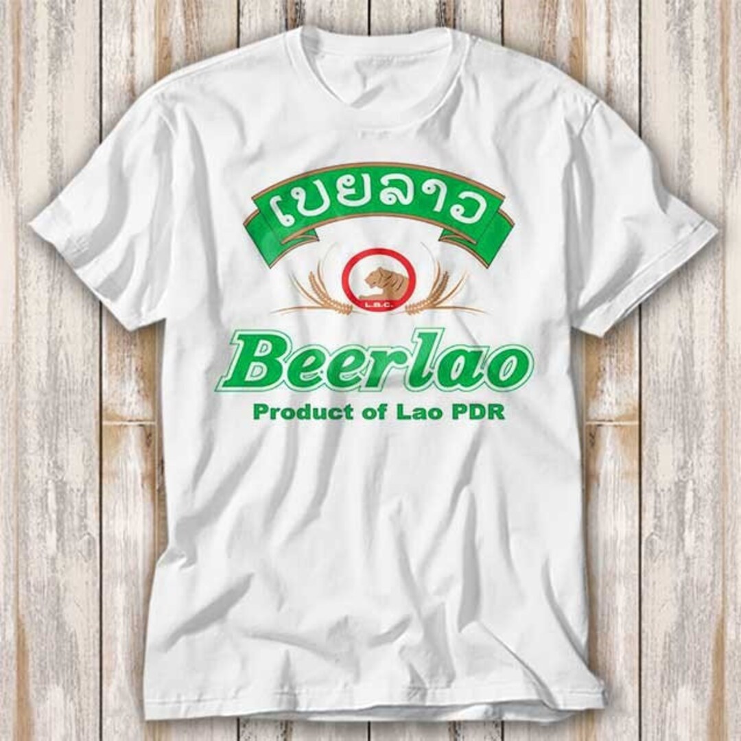 Beerlao T-Shirt – 322 Beer Laos Asia Retro Vintage Cool Gift Tee – White