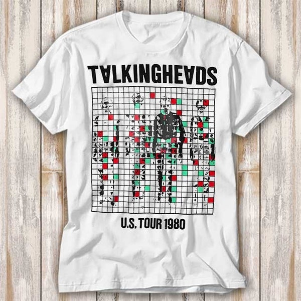 Talking Heads US Tour 1980 Punk Rock T Shirt Best Seller Funny Movie Gift Music Meme Top Tee 4117