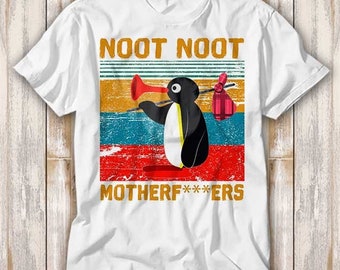 Pingu Noot Noot Madafakas Motherfckers Angry Penguin T Shirt Best Seller Funny Movie Gift Music Meme Top Tee 3978