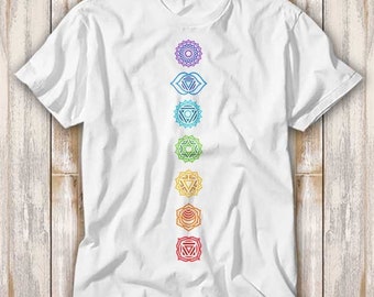 7 Chakra Tee Spiritual Meditation Yoga India Goa Trippy Zen Om T Shirt Best Seller Funny Movie Gift Music Meme Top Tee 4217