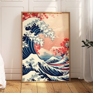 The Great Wave off Kanagawa Print | Japanese Print | Katsushika Hokusai Print | Blue Wave Print | Blue Wall Art | Blue Decor | Gift for Him