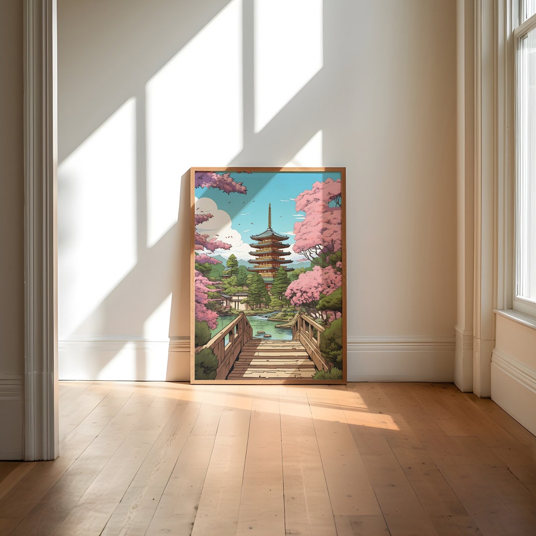 Japanese Art Print | Cherry Blossom Wall Art | Cherry Blossom Print ...
