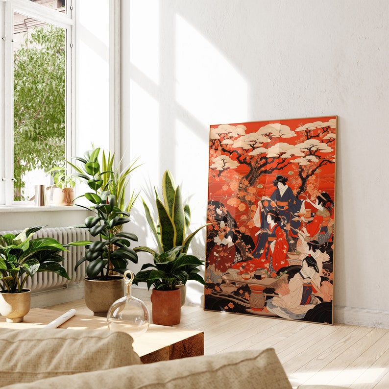 Sac Fourre-tout Geisha En Tissu - Culture Japonaise Kimono - Taille 38x42 Cm - Neuf Avec étiquettes