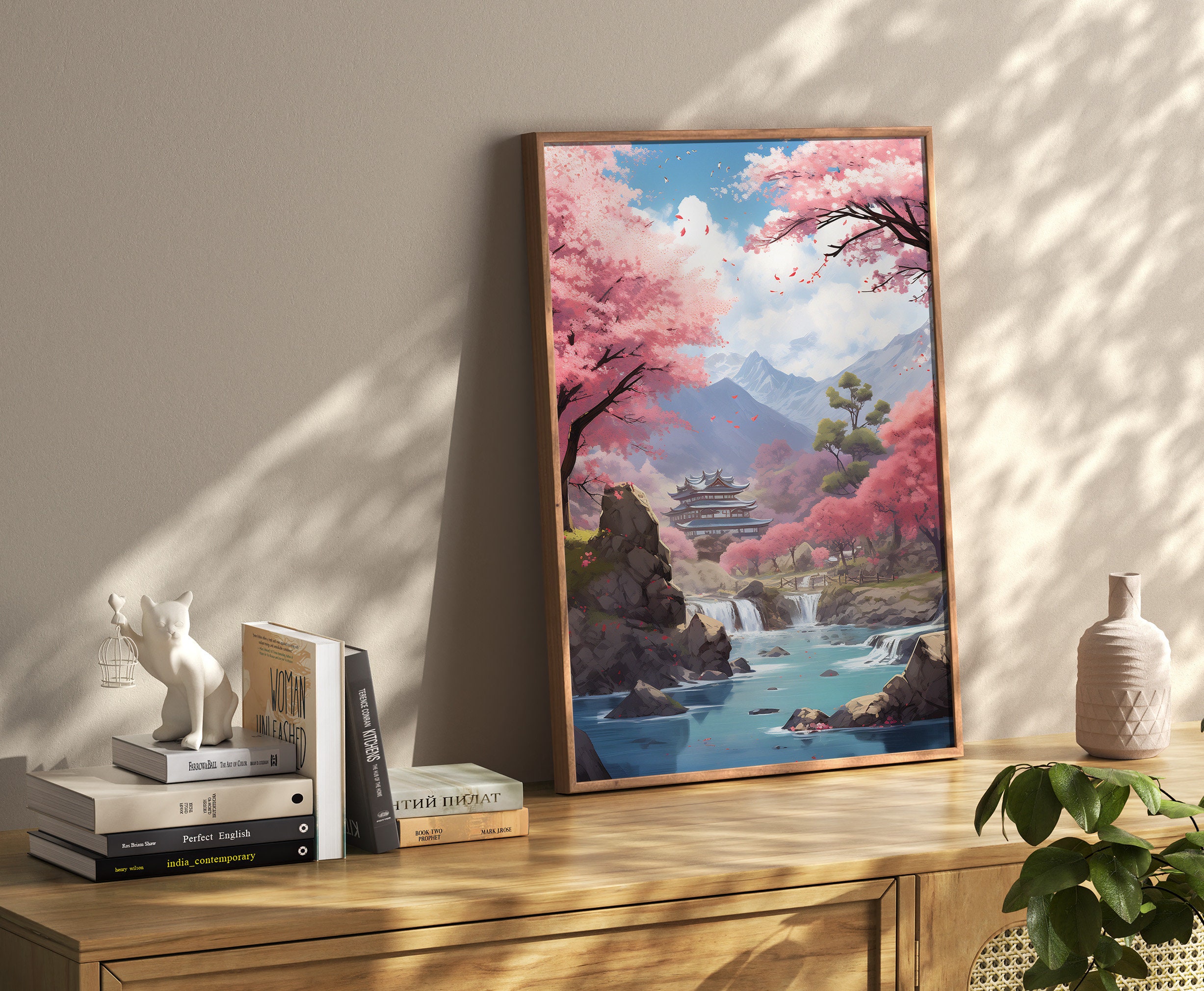 Sakura Art Print Cherry Blossom Art Sakura Wall Art Japanese Art Print ...