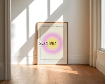 Scorpio Poster: Zodiac Aura Art (Unframed, Various Sizes)