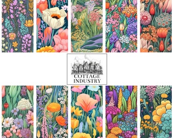 Pacchetto floreale 004 Digital Art Print Piastrella scalabile 300 dpi Sfondi stampabili Banner Schermi telefonici Sito Web Wallpaper Cute New Aesthetic