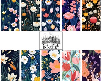 Pacchetto floreale 008 Digital Art Print Piastrelle scalabili 300 dpi Sfondi stampabili Banner Schermi telefonici Sito Web Wallpaper Cute New Aesthetic