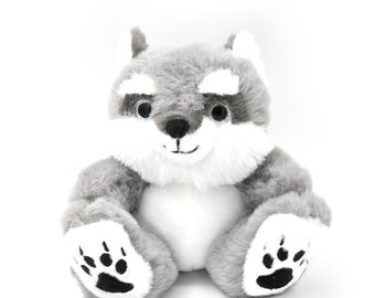 Wolf, Sitting, Sweet Feet, Realistic, Cute, Stuffed Animal, Plush Toy, Kids, Educational, Gift       7"     CWG63 BB6