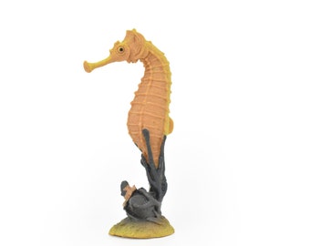 Seahorse, Hippocampus, Plastic Sea Horse Design, Realistic Figure, Educational, Figure, Lifelike, Model, Figurine, Gift,     3"   CWG274 B46