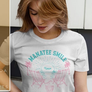 Manatee Shirt, Florida Vibes, Trendy Shirt, Preppy Clothes, Indie Retro, Beach Aesthetic Shirt, Summer Beach Shirt, Cute Manatee Shirt.