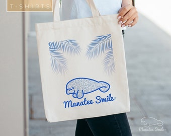 Manatee Bag, Florida Vibes, Trendy Bag, Preppy Clothes, Indie Retro, Beach Aesthetic Bag, Summer Beach Bag, Cute Manatee Bag, Tote Bag.