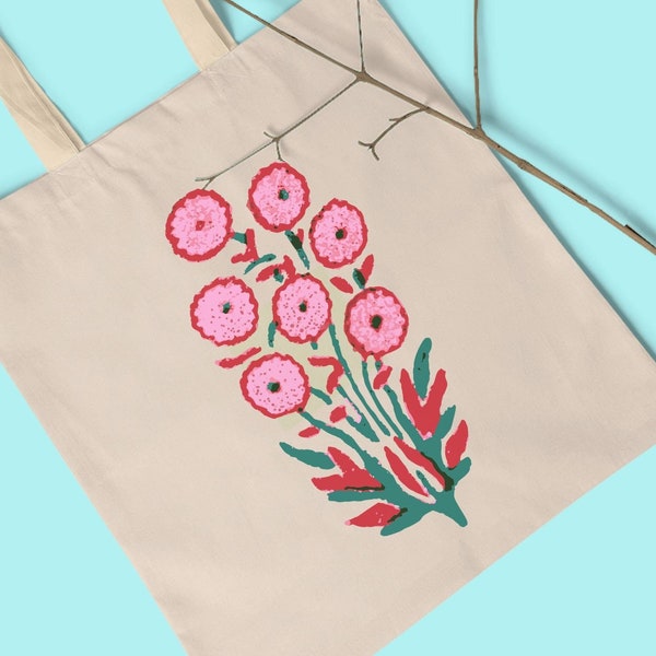 Floral Tote, Gift for Anyone, Gift for Mom, Gift for You