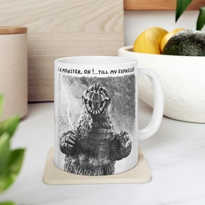 Godzilla Coffee Ceramic Mug, (11oz, 15oz), Gift for Anyone, Gift for Him, Gift for Her, Godzilla Afficianados, Gift for You