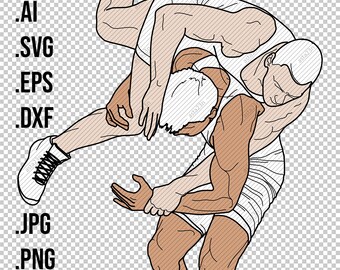 WRESTLING 3 line drawing illustration, WRESTLERS, Greco roman, freestyle, classical, duel, fight, sketch, outline, vector, PNG, download