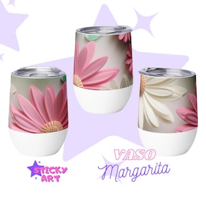 Metal tumbler with lid, cold drink tumbler, stainless steel tumbler, flowered wine tumbler, wine glass or tumbler. Mother&#39;s Day gift