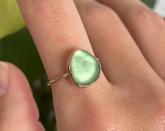 Gold Sea Glass Ring