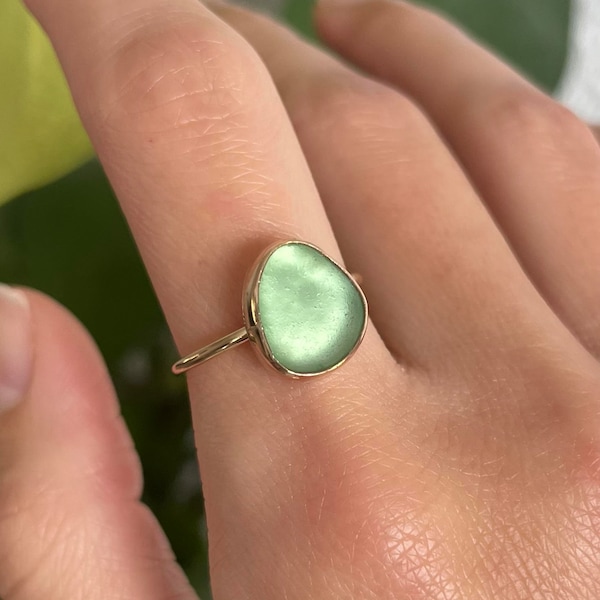 Gold Sea Glass Ring