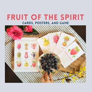 Frucht des Geistes Poster|Frucht des Geistes Spiel|Christliche Wandkunst|Kinderbibelspiele|Bibelverse Kunst|Kinder Charakter Karten|pdf Download