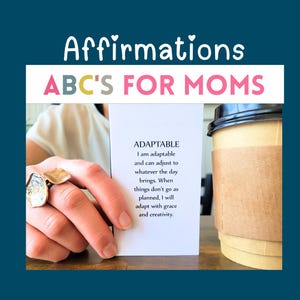Tarjetas de afirmación de maternidad ABC/ Afirmaciones cristianas para mamás/ Tarjetas de personajes para mamás/ Tarjetas bíblicas para madres/ Versículos bíblicos para mamás