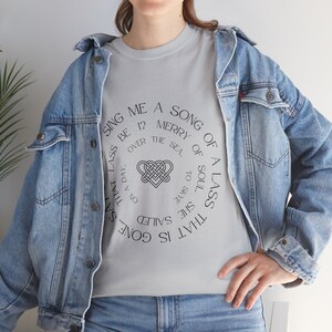 Sing Me a Song Outlander Scottish Heart Unisex Heavy Cotton Tee Claire Jamie