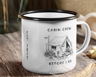 Bachelorette Camp Mug: Custom Bridal Party Enamel Camping Mug