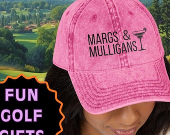 Embroidered margarita golf hat, vintage washed out dad cap  Matching Golf Hats, Bachelorette Golf Party Hats