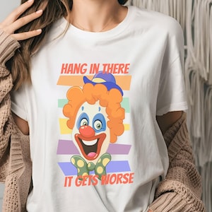 Funny Clown T-Shirt, Meme Circus Shirt, Down To Clown Shirt, National Clown Day Shirt, Trendy Clowncore Gift, Vintage Clown Shirt,Unisex Tee