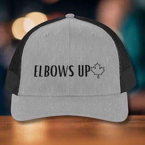 Elbows Up Canada Embroidered Hat, Canadian Hockey Culture, Canadian Statement Gift, Political Trucker Hat Canada, Canada Not for Sale, FTD