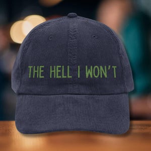 Embroidered Corduroy Ball Cap: Retro Country Girl Hat