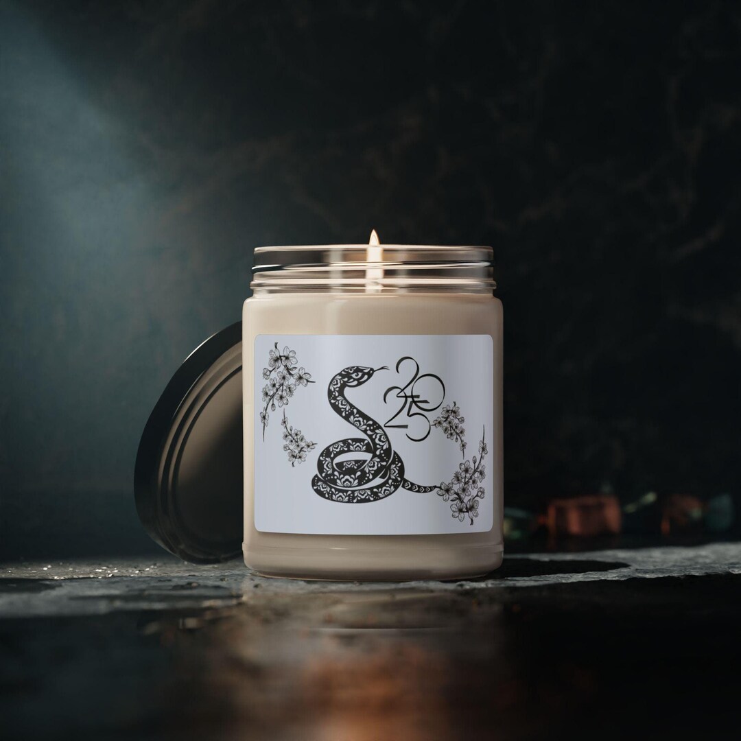 Chinese New Year Indigo Blue/White Candle