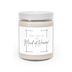 Maid of Honor Proposal Scented Candles, 9oz. Bridesmaid Gift