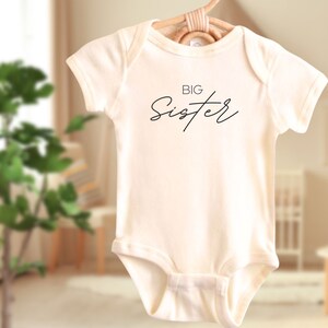 Big Sister Onsie Infant Bodysuit Baby Announcement Boy Girl Sibling Shirts Matching Family Photos Pregnancy Reveal