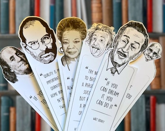 Famous Figures Bookmarks - Set of 6