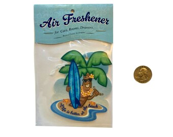 Palm Tree Surfer Car Air Freshener