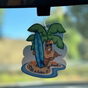 Palm Tree Surfer Car Air Freshener *NEW SCENTS*