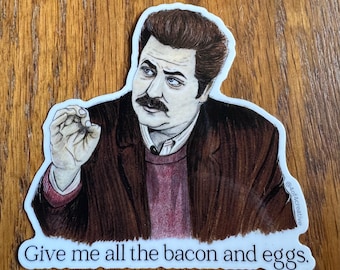 Ron Swanson Parks und Rec Aufkleber; Nick Off