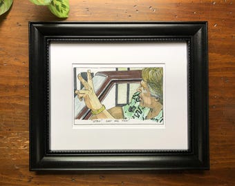 Impresión artística de Point Break "¡Utah, consígueme dos!"; Gary Busey, sándwich de albóndigas, Pappas, Johnny Utah, Keanu Reeves